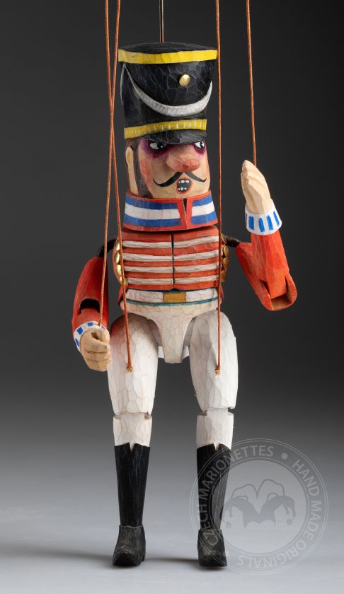 Soldat - Tschechische Marionette aus Holz
