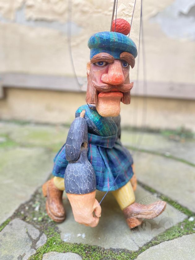 Scottish Man - Wooden Czech Marionette