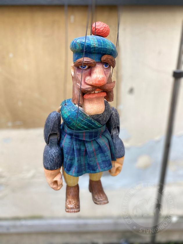 Scottish Man - Wooden Czech Marionette