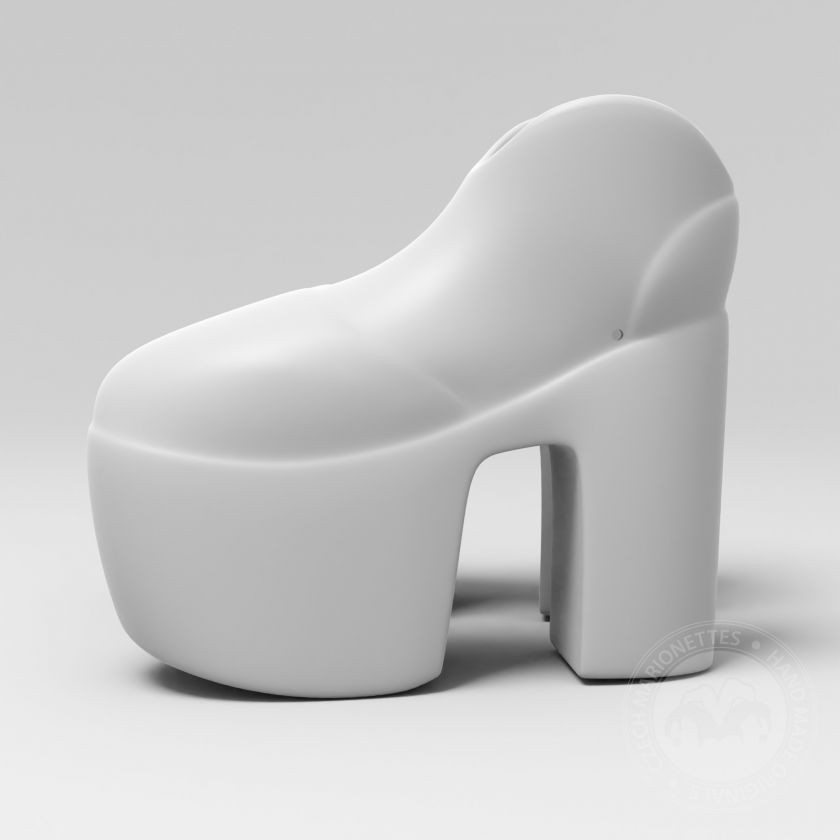 Vysoké boty, 3D model k tisku pro loutku