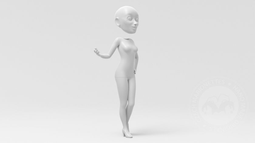 Glückspuppe, 3D-Modell für den 3D-Druck