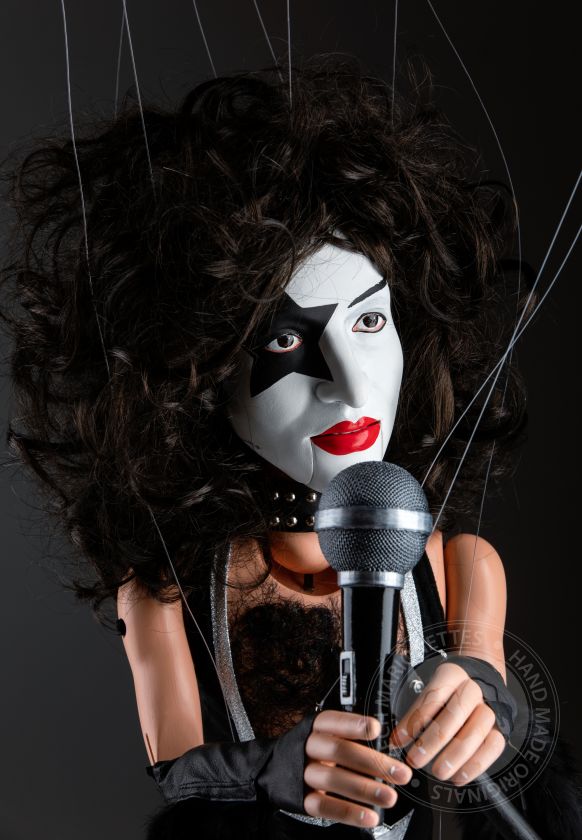 Paul Stanley - Portrait Marionette 24 inches tall, movable mouth