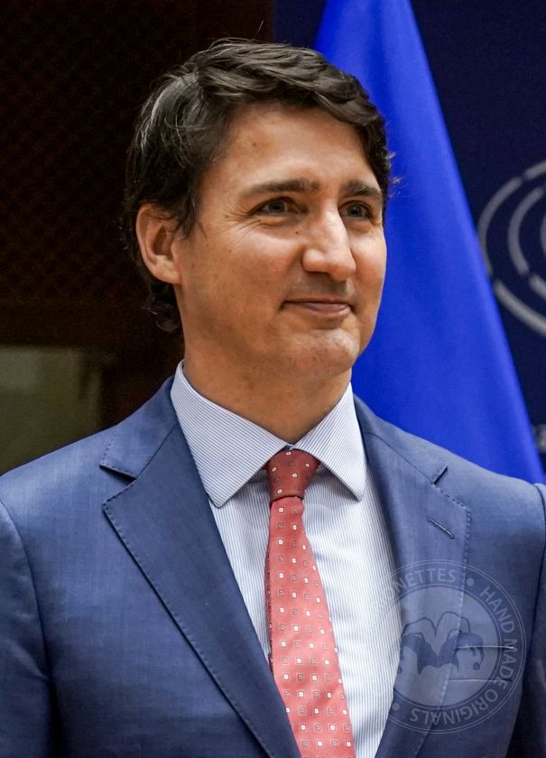 Justin Trudeau - 3D model of the head, movable mouth, mouvable eyes