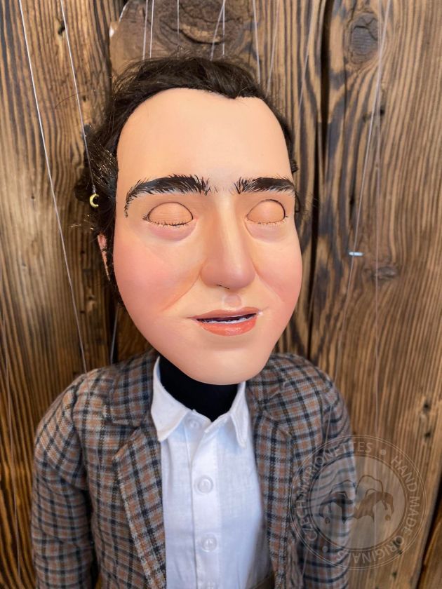 Andy Kaufman – Maßgeschneiderte Marionette mit blinkenden Augen