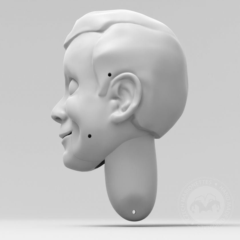 Slappy, testa di modello 3D per la stampa 3D