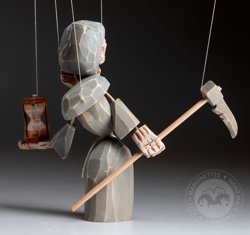 Death - Wooden Hand-carved Czech Marionette