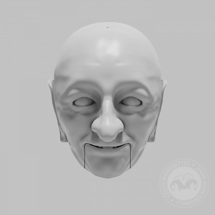 3D model of a man with a large nose for 3D printing