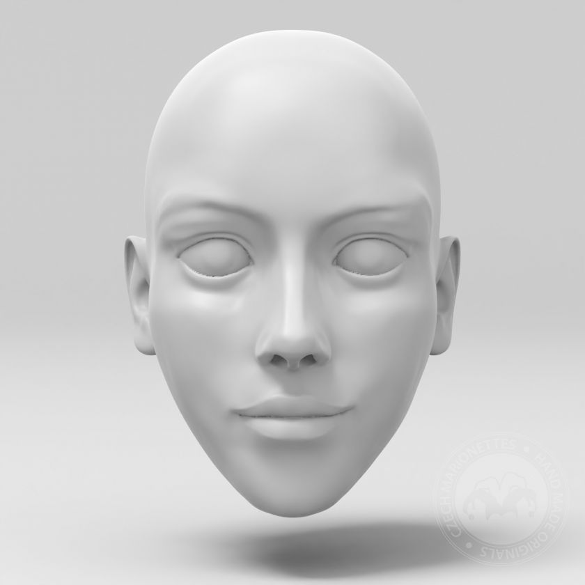 3D-Modell des Kopfes einer Tänzerin