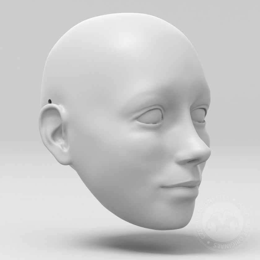 Modèle 3D de la tête de la ballerine