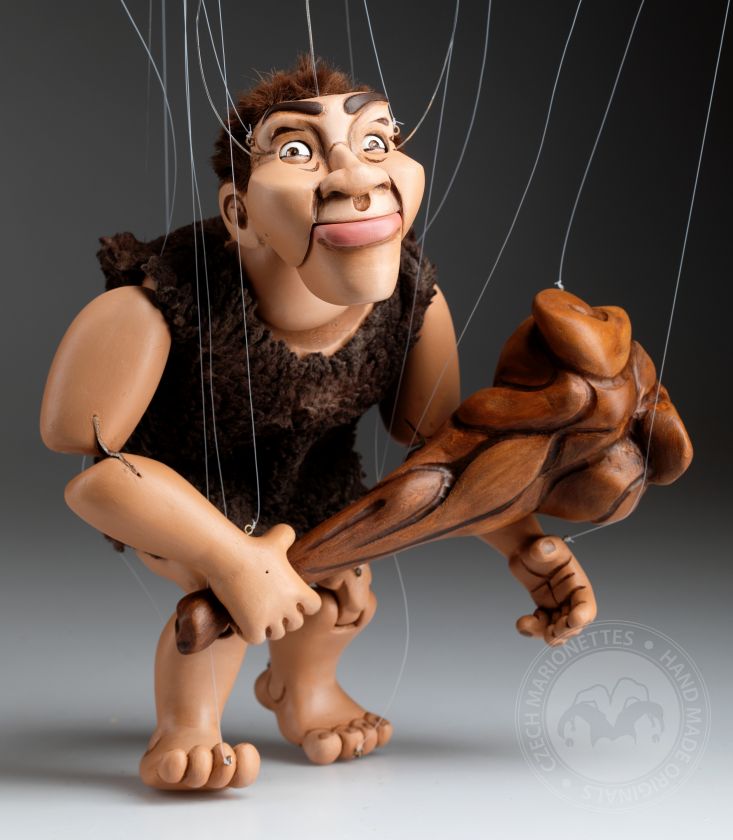 Caveman - Marionetta originale intagliata a mano