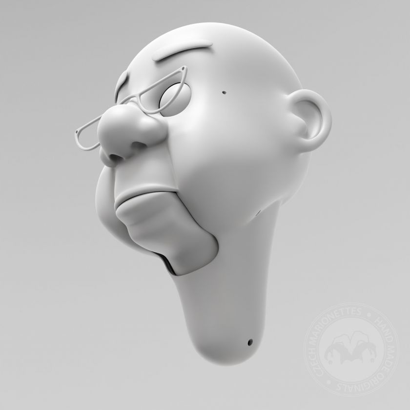 Mr. Bluster, 3D Model head for 3D print