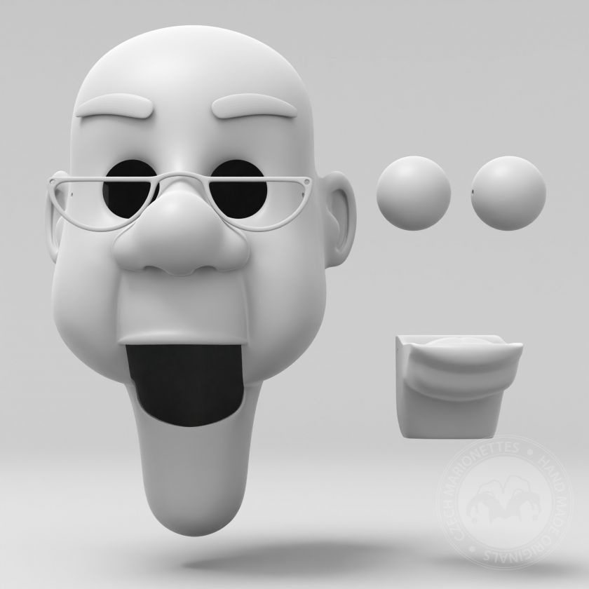 Tête de modèle 3D  Mr. Bluster 3D