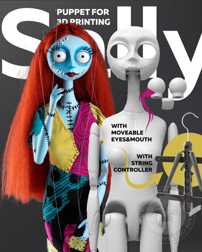 Sally, Marionette für den 3D-Druck