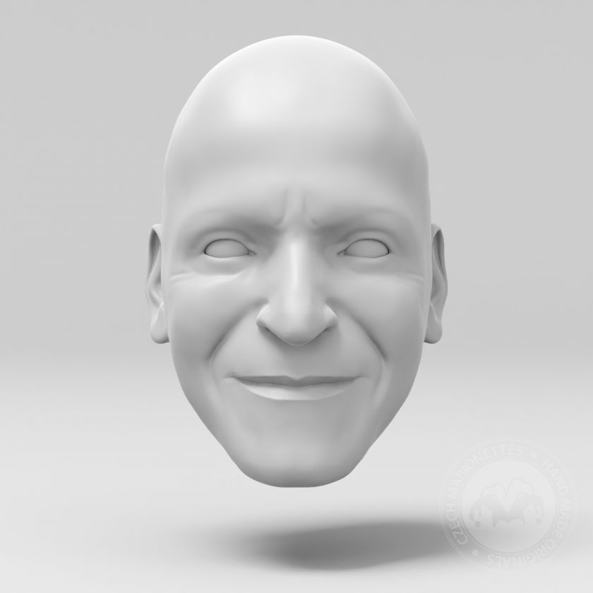 Modèle 3D de la tête d'un homme