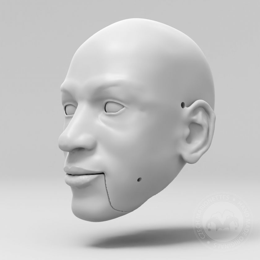 3D-Modell des Kopfes von Michael Jordan für den 3D-Druck