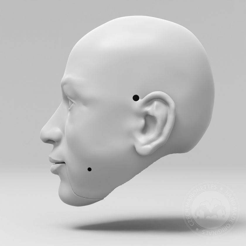 3D-Modell des Kopfes von Michael Jordan für den 3D-Druck