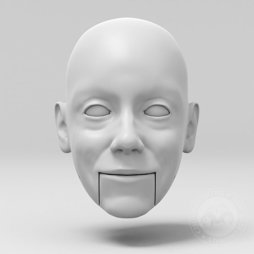 Modèle 3D de la tête de Joan Mitchell