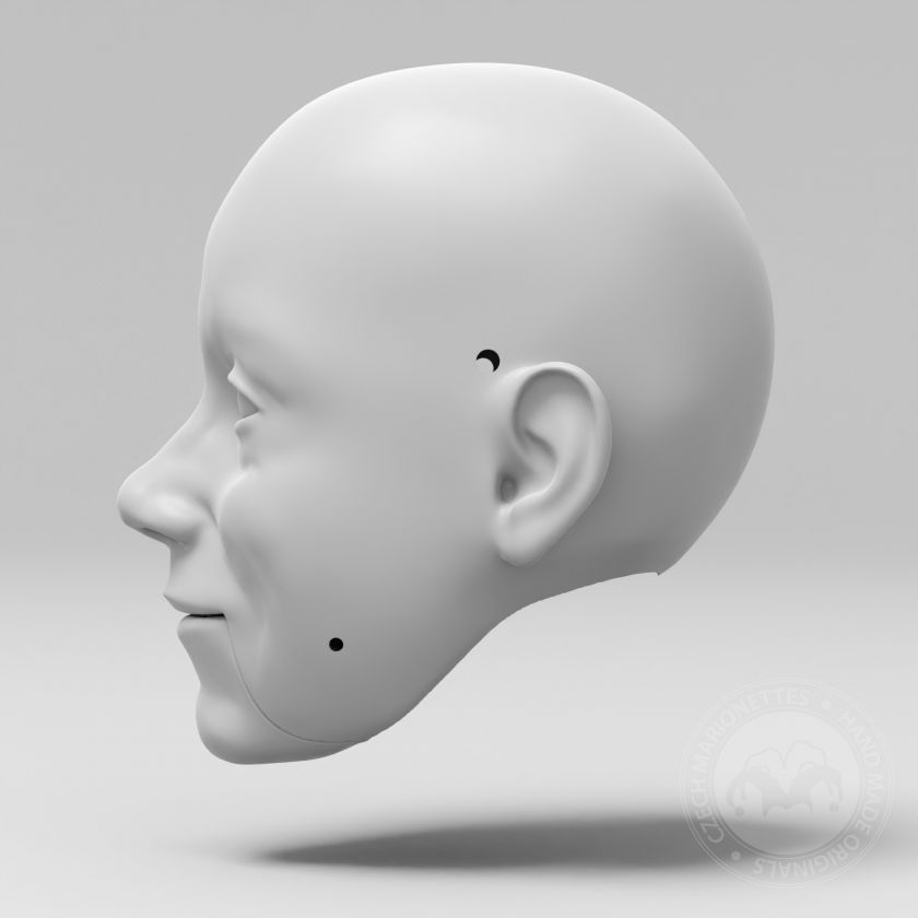 3D model of Joan Mitchell's head