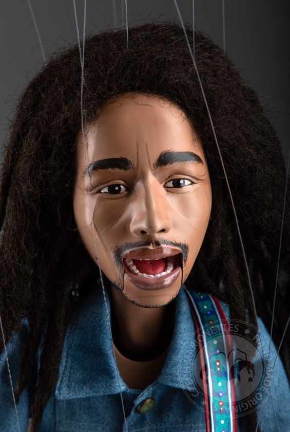 Bob Marley - Marionnette sur mesure de 24 pouces de haut, bouche mobile