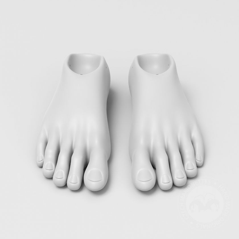 3D Model bosých nohou (pro 3D tisk)