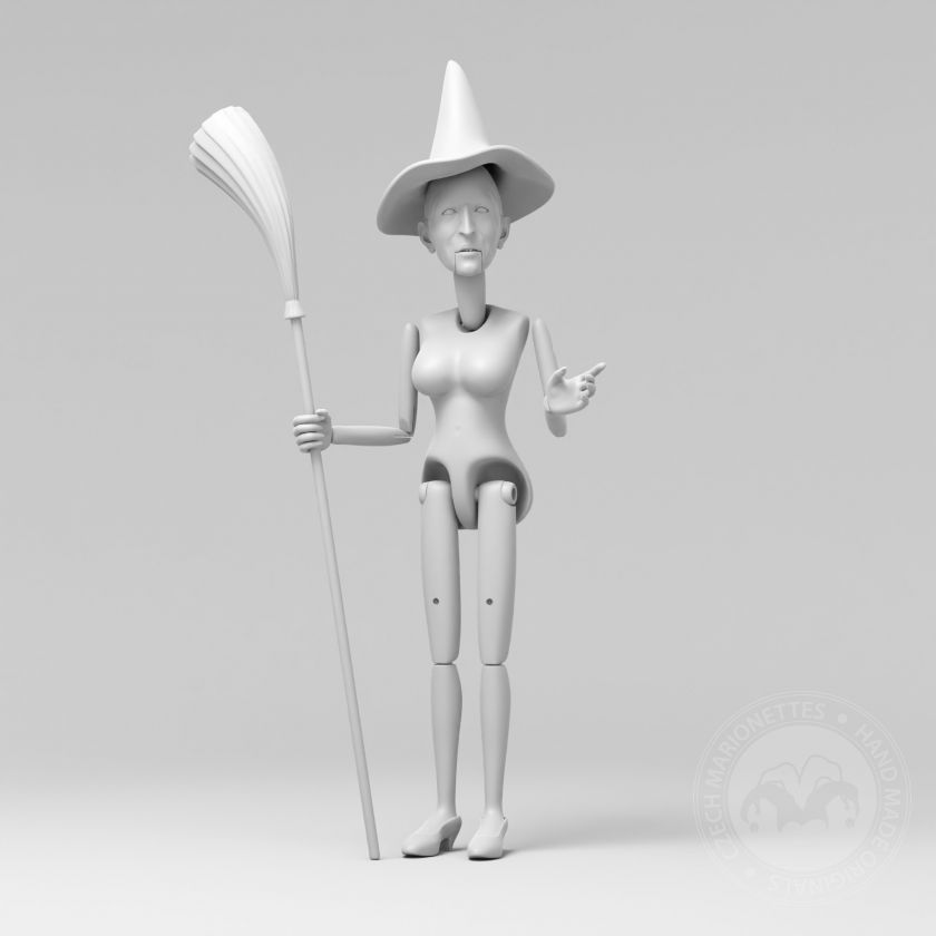 strega, marionetta per stampa 3D