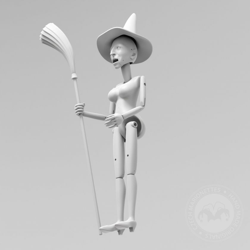 strega, marionetta per stampa 3D