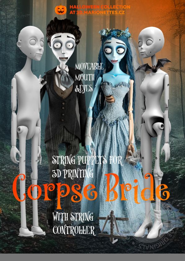 Puppen aus dem Film Corpse Bride , Puppen für den 3D-Druck