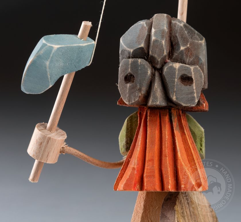 Viking - Wooden Hand-carved Standing Puppet