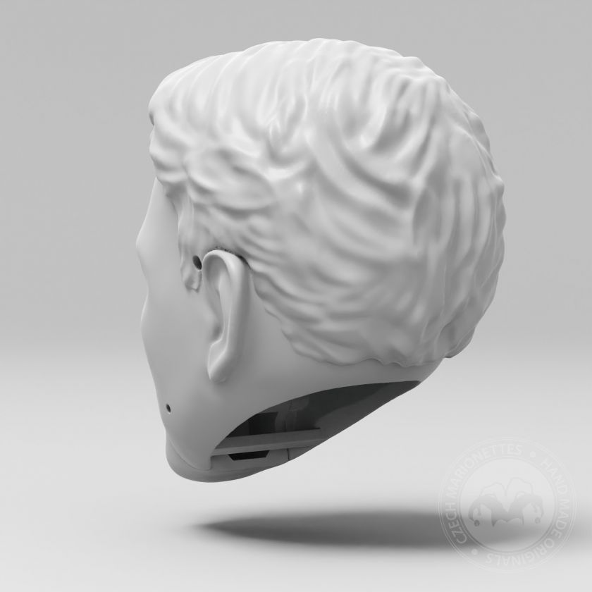 Modèle 3D de la tête d'un jeune homme