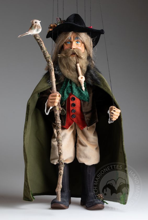 Wanderer - Magic old guy marionette - medium size