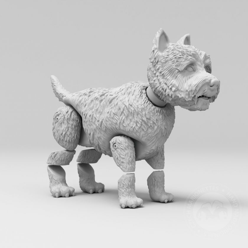 Hund Behaarte 3D Modell
