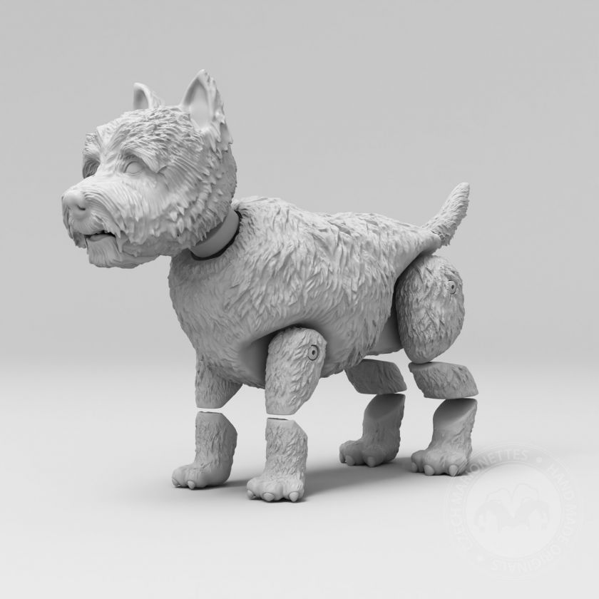 Pes chlupáč 3D model