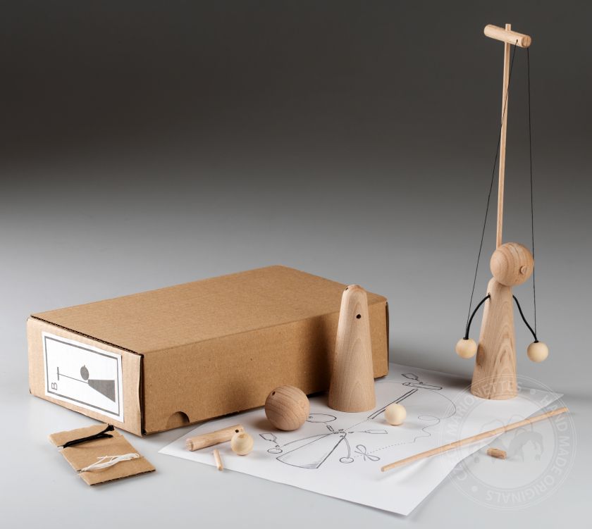 DIY - kit creativo - semplice marionetta di legno