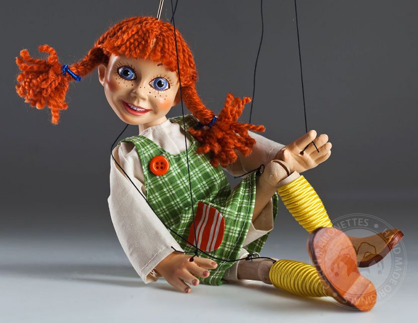 Marionette inspiriert von Pippi Langstrumpf