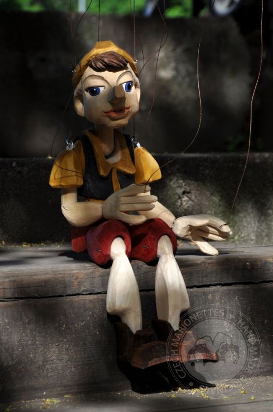 Pinocchio Hand Carved Marionette Puppet L Size