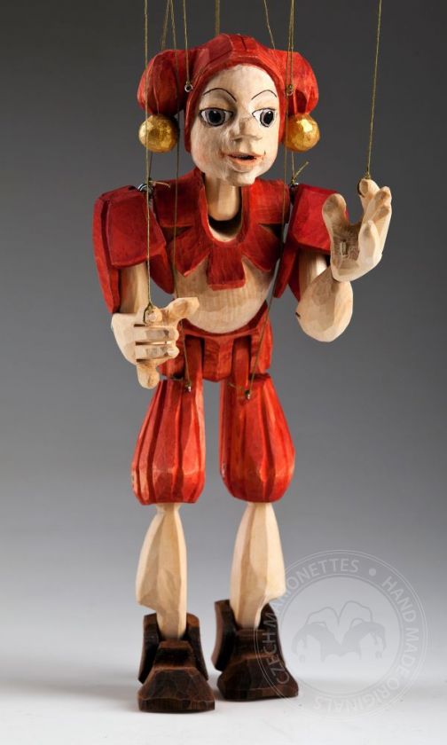 Jester Hand Carved Marionette (L Size)