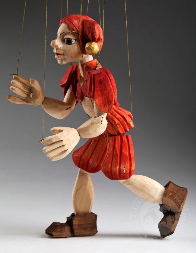 Jester hand-carved marionette (L Size)
