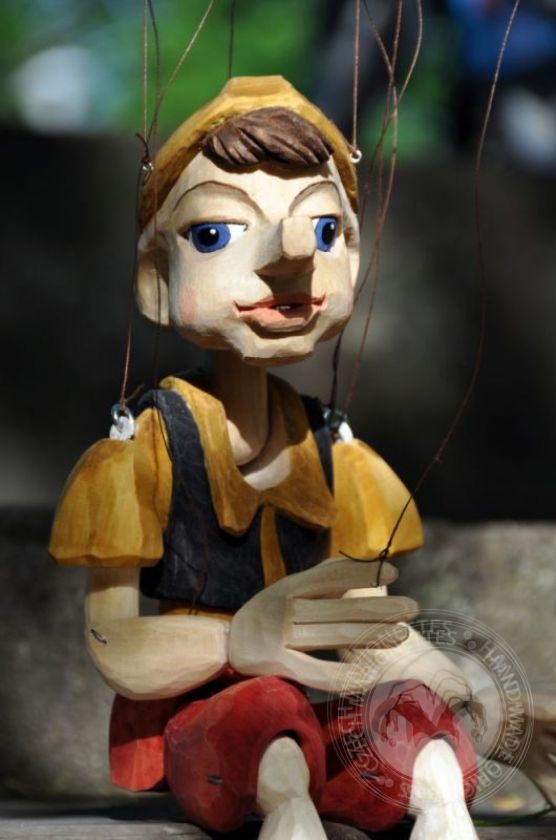 Pinocchio Hand Carved Marionette Puppet S Size
