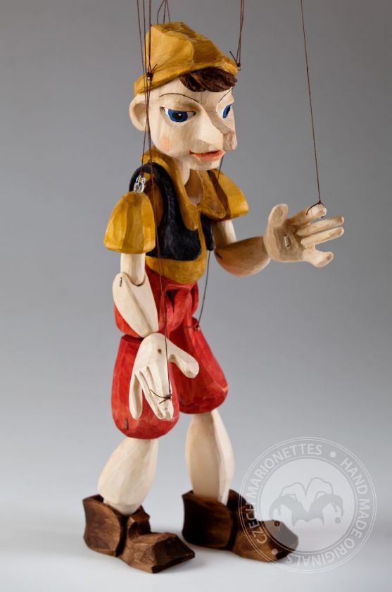 Pinocchio Hand Carved Marionette from linden wood (S Size)