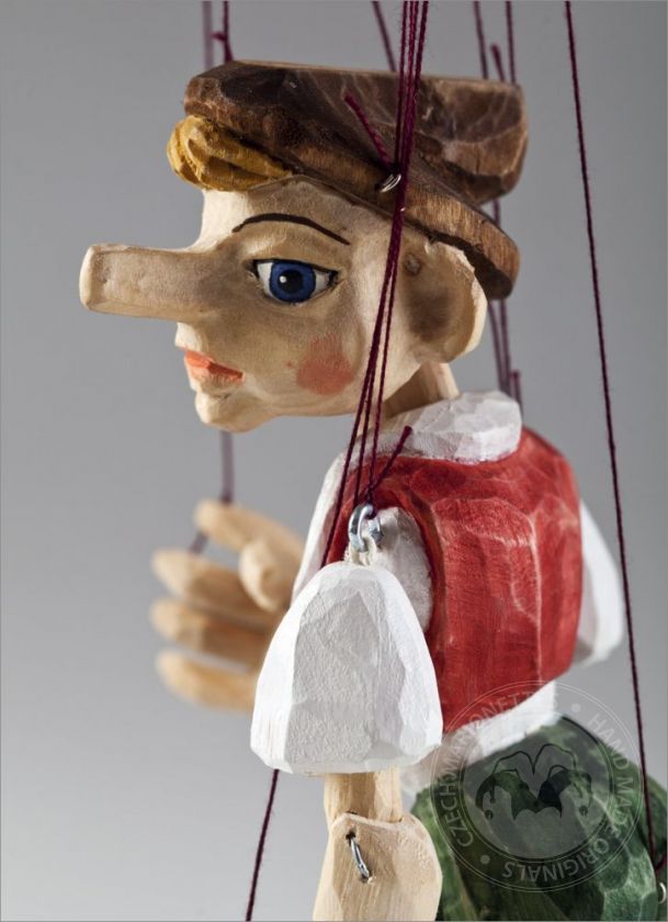 Pinocchio Hand Carved Marionette from linden wood (S Size)