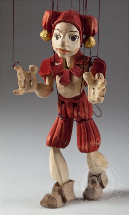Jester Hand Carved Marionette (S Size)