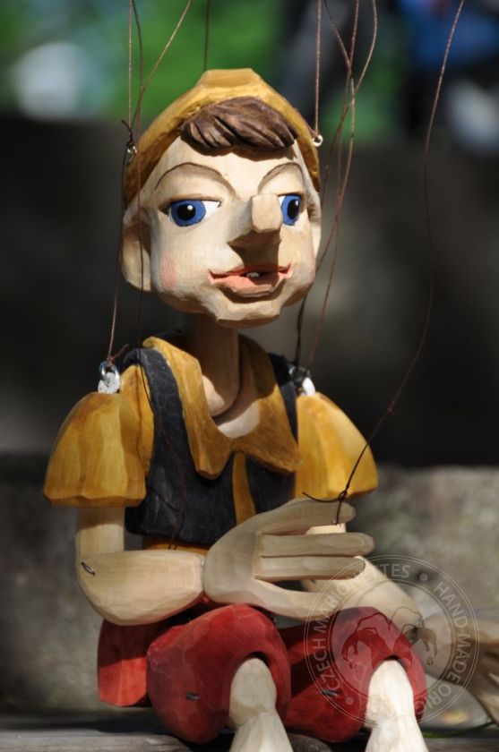 Pinocchio Hand Carved Marionette M size