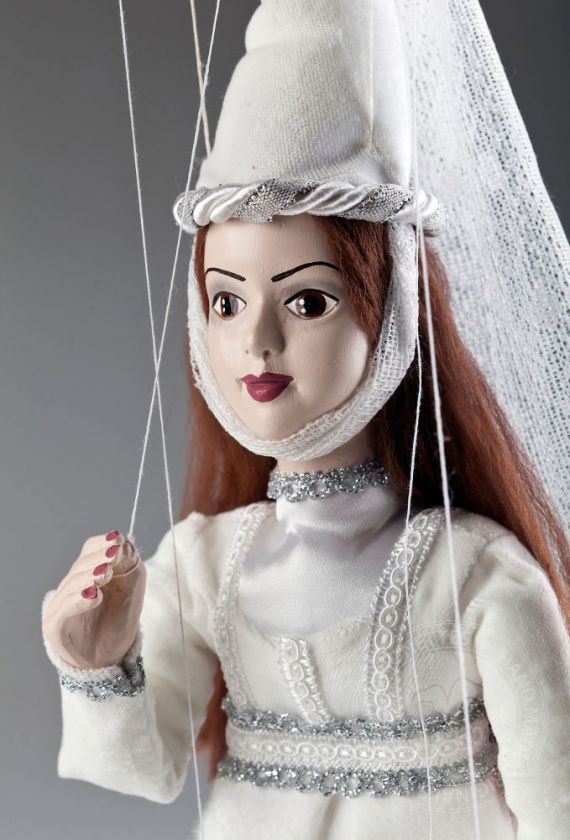 White Lady Czech Marionette Puppet