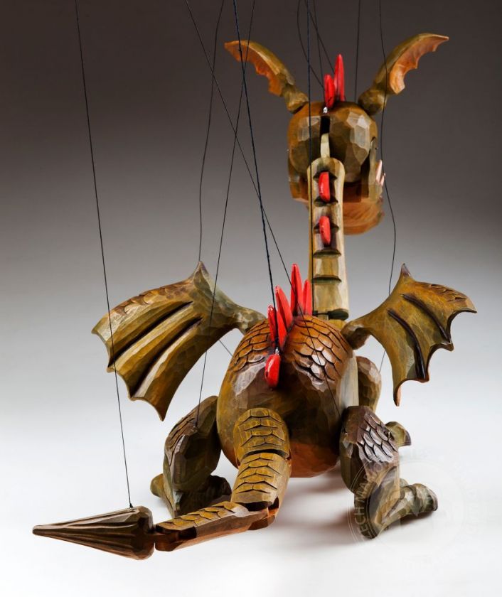 Spike le Dragon - Marionnette en bois