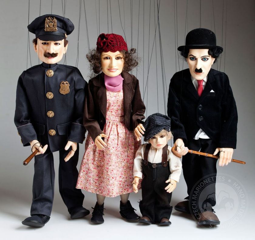 Marionette di Charlie Chaplin - una raccolta di 3 personaggi del film Kid