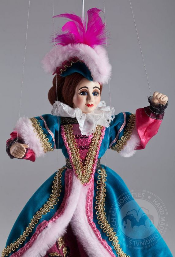 Court lady Penelope Adeline - a string puppet in a beautiful detailed costume