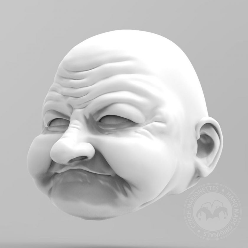 3D Model hlavy mile babičky pro 3D tisk