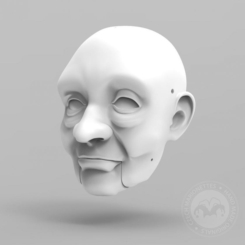 3D Model hlavy Ezopa pro 3D tisk 180 mm