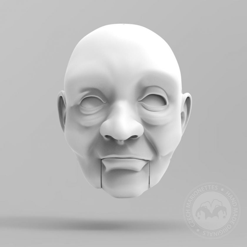 3D Model hlavy Ezopa pro 3D tisk 180 mm