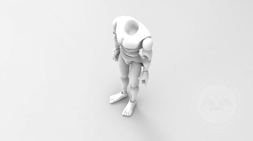 3D Model těla wrestlera pro 3D tisk